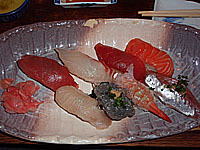 近海にぎり寿司（かにのみそ汁付)1291円
