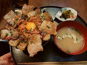 豚バラ焼肉丼(普通盛)