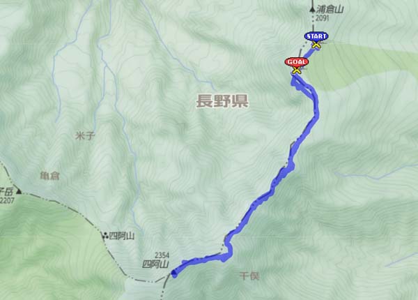 四阿山 map