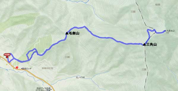 毛無山 map
