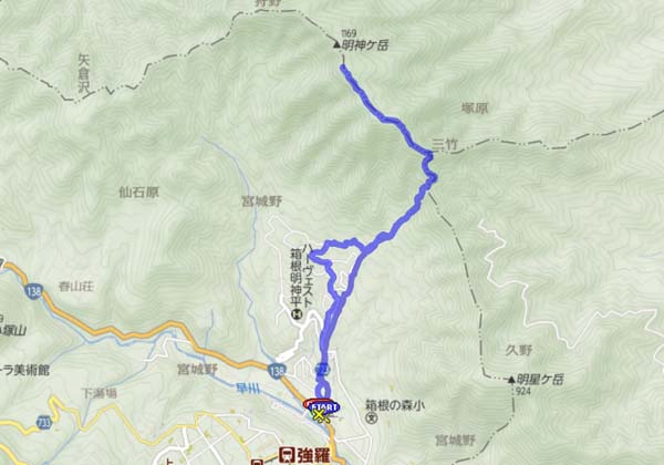 明神ヶ岳 map