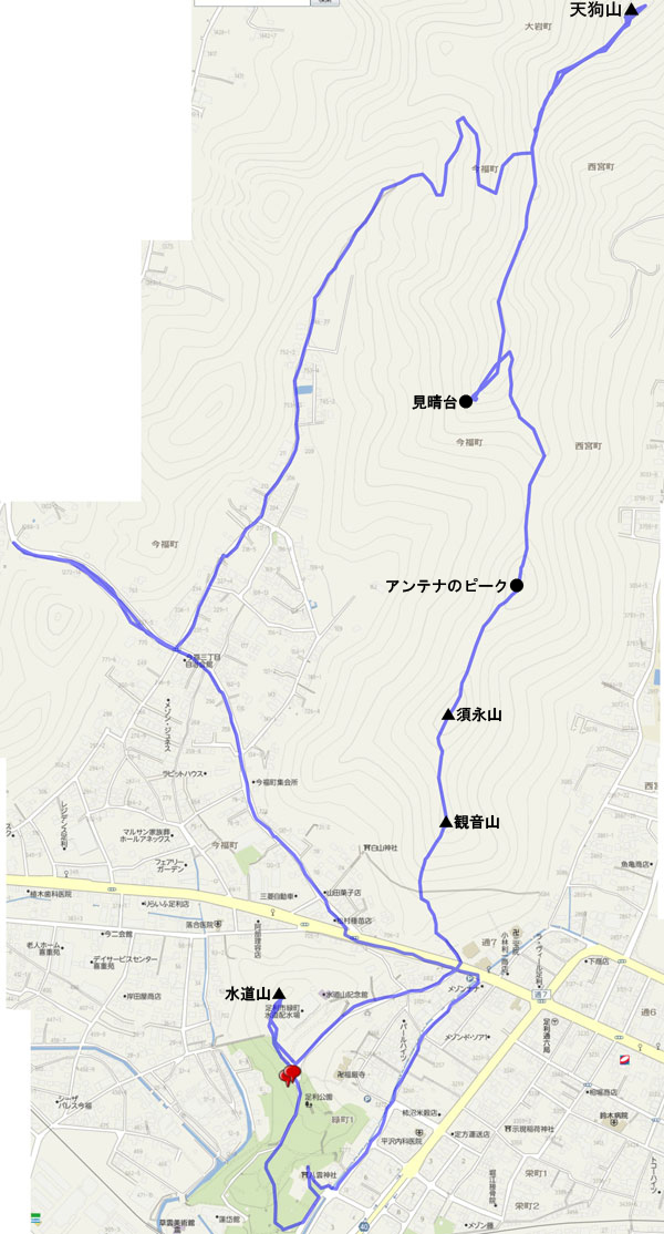 観音山 map