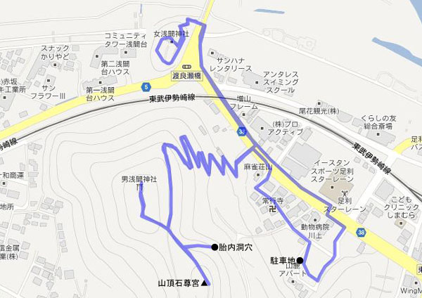 足利市 浅間山 map