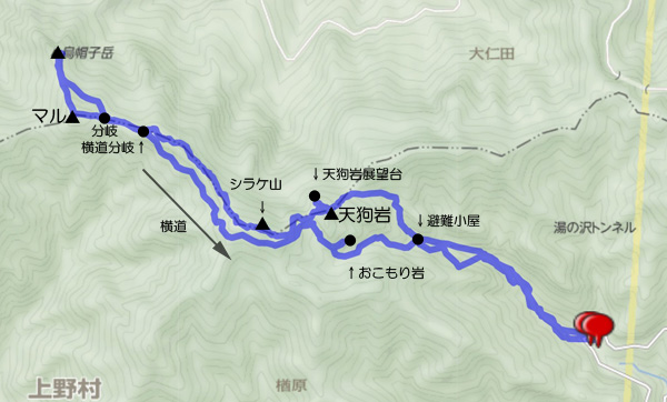 烏帽子岳 map