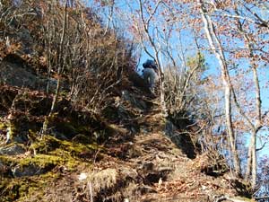 天狗岩展望台からの登山道。