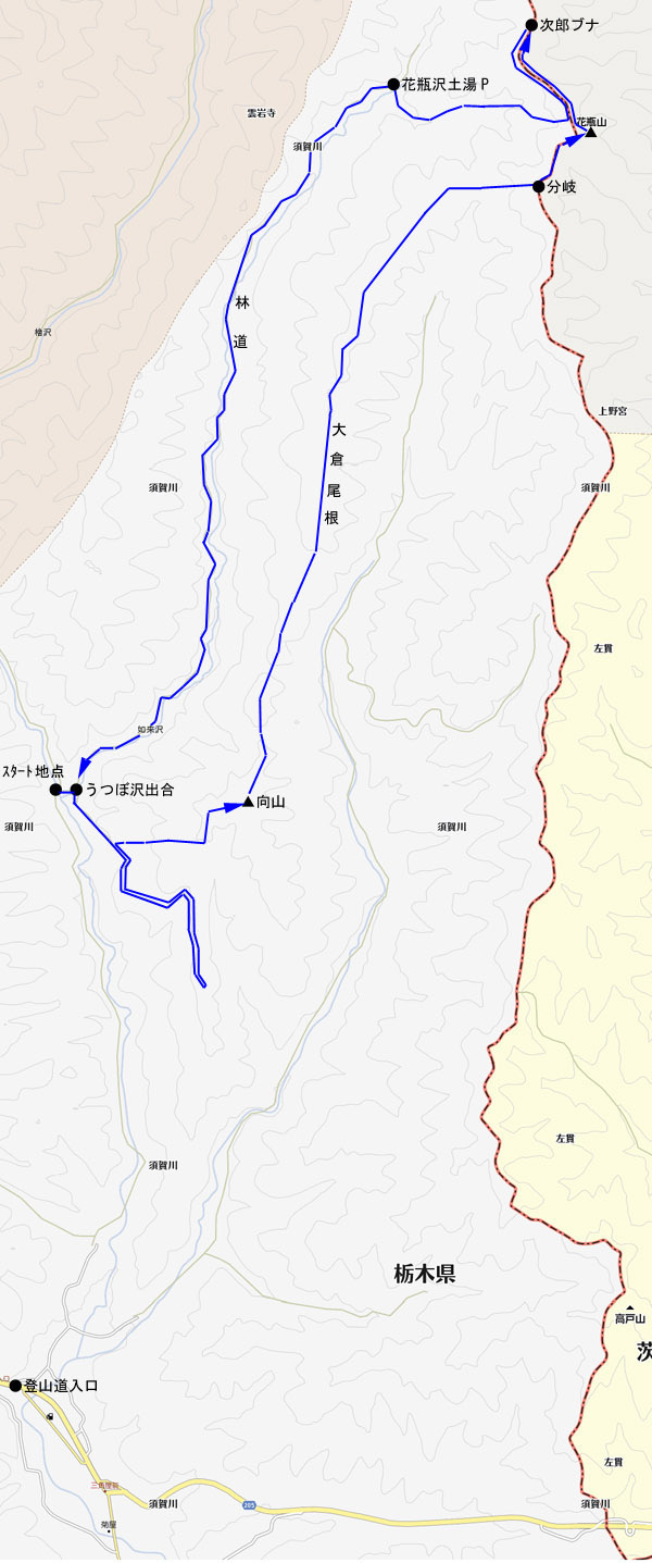 花瓶山 map