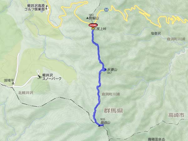 氷妻山 map