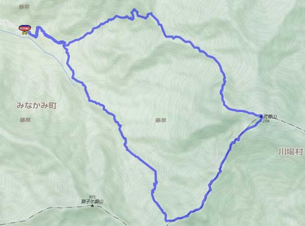 武尊山 map