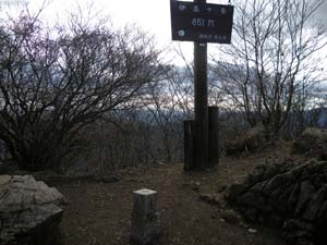 伊豆ヶ岳山頂(851m)