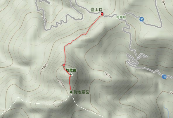 地蔵岳 map