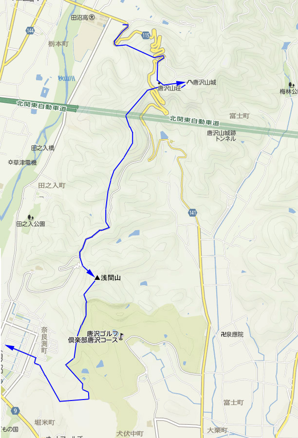 唐沢山 map1