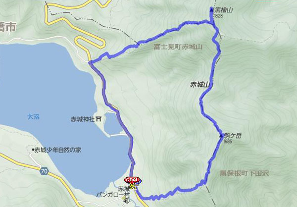 黒檜山 map