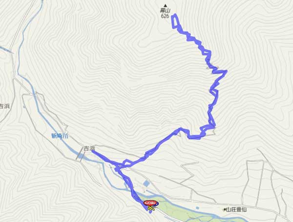  幕山コースルート map
