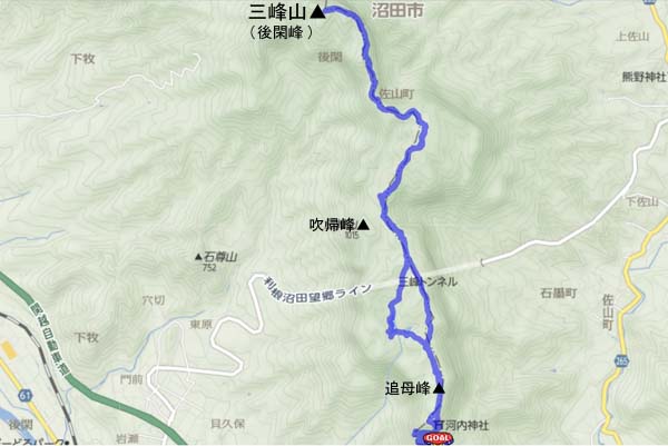 三峰山 map