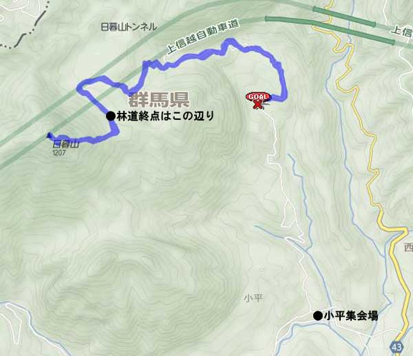 日暮山 map