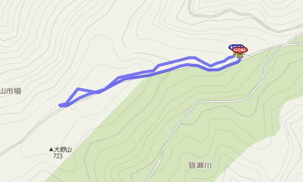  大野山コースルート map
