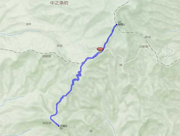  王城山コースルート map