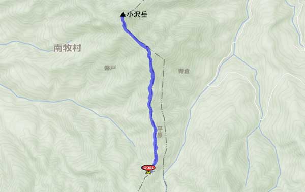 小沢岳コースルート