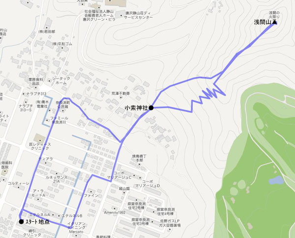 浅間山(佐野市) Map