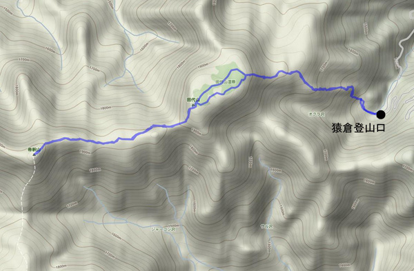 帝釈山 map