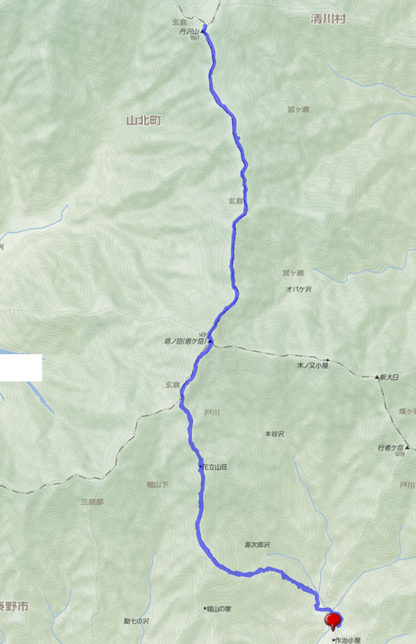 塔ノ岳 map