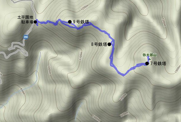 弥太郎山 map