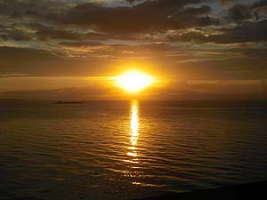 ボホール島の夕日